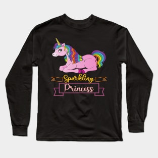 Cute Unicorn Gift - Sparkling Princess Long Sleeve T-Shirt